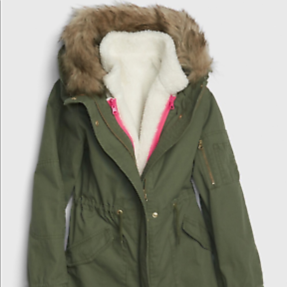 GAP Kids 3-in-1 Parka 
Color : Desert Cactus